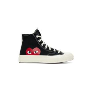 꼼데가르송 스니커즈 블랙   화이트 Converse 플레이 척 70 하이탑 스니커즈 231246M236000