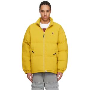 BAPE 패딩 옐로우 원 포인트 다운 재킷 251546M178003