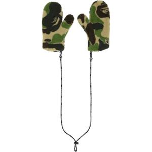 BAPE 장갑 그린 ABC 카모 보아 미튼 242546F012001