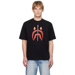 BAPE 티셔츠 블랙 샤크 티셔츠 251546M213046