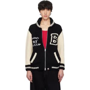 BAPE 재킷 블랙   오프 화이트 어 베이딩 에이프 코위찬 가디건 242546M200005