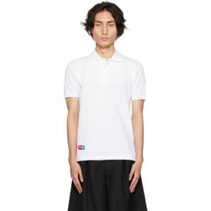 꼼데가르송 폴로셔츠 화이트 인베이더 폴로 셔츠 232246M212002