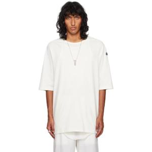 릭오웬스 티셔츠 Moncler    오프 화이트 오가닉 코튼 티셔츠 251232M213000