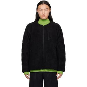 Homme Plisse Issey Miyake 재킷 블랙 플리스 플리츠 재킷 251729M180001