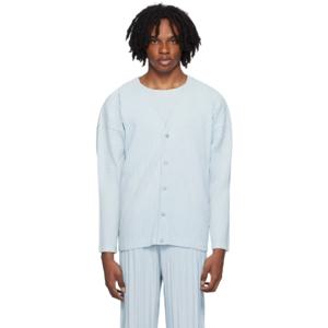Homme Plisse Issey Miyake 가디건 블루 컬러 플리츠 가디건 242729M200001