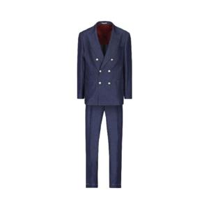 BRUNELLO CUCINELLI 더블 브레스티드 울 린넨 수트 1390287