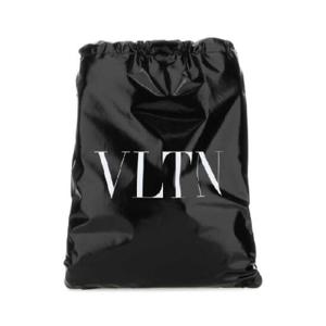 발렌티노 VLTN 로고 드로스트링 레더 백팩 873242
