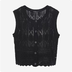 [써스데이아일랜드](T254MVT236W)크로쉐 라운드넥 니트 베스트