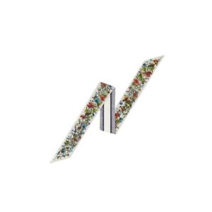 디올 D 밀레피오리 미차 스카프 화이트 멀티컬러 실크 트윌 34MIF106I611-C012