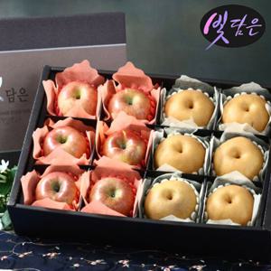 [빛담은]사과배혼합 칸막이세트2호(사과6,배6/5.8kg이상)보자기