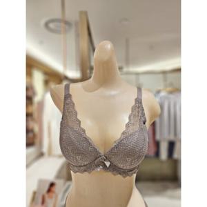 [BARBARA][ABR4411 그레이] 내츄럴 볼륨감 레이스 딥브이 상변 들뜹없는 바바라노와이어 브래지어