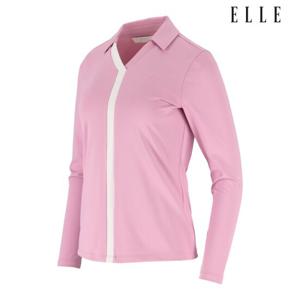 [엘르골프]브이넥 셔츠형 폴로 티셔츠 (여) 6J25251-404
