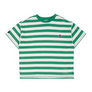 [빈]그린 스트라이프 반팔 티셔츠 BX17TS06GN