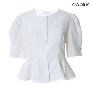 [ab.plus] 링클 숄더 셔링 디테일 블라우스 (LSY2MBB7A)