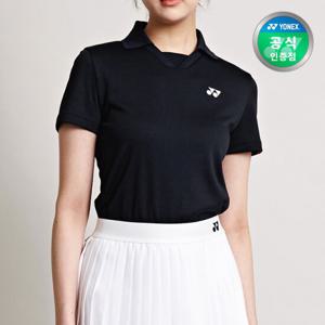 요넥스 테니스 게임웨어 반팔 티셔츠 여성용 블랙 245TS008F