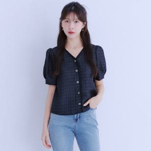 [로엠]V넥 조직감 블라우스(2colors)_RMBLE25R27