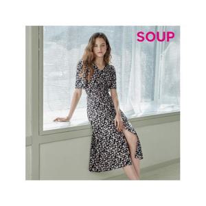 [숲]SOUP 플라워 스모킹 롱 원피스 SA4OP91