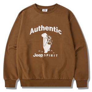 [지프] 곰 프린트 맨투맨 긴팔 티셔츠 JP3TSU893