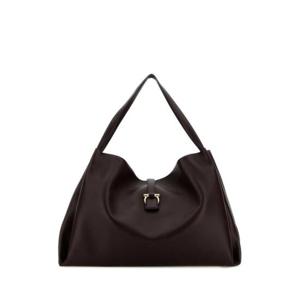 살바토레 페라가모 여성 브라운 Grape 라지 가죽 호보백 219805777342 OXBLOOD
