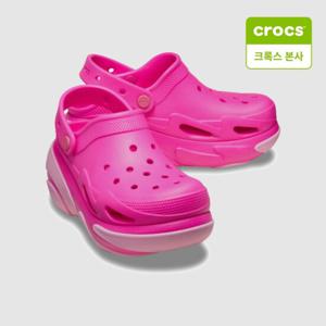 [크록스]여성화 버블 크러쉬 클로그 핑크 크러쉬 210061-6TW