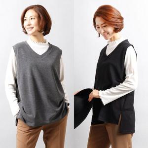 [아이우먼]위쉬몰 WW 여유브이골지조끼(3300H411) 빅사이즈