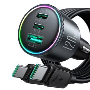 에어그립 조이룸 3포트 120W 100W 차량용 초고속 충전기 QC4.0
