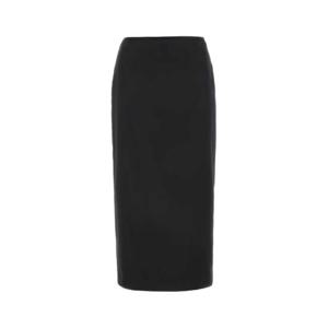 미우미우 여성 블랙 Stretch 실크 롱 스커트 MG2247SOOO15AQ F0002
