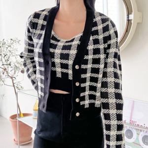 [리빌모아]여자 플로어 니트 나시 가디건 SET DJW-SET-SCAT1046-