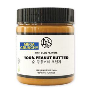 순 땅콩버터 크런치 300g 무첨가 100% 무가당 견과류 피넛버터 잼
