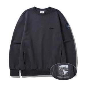 Jeep [지프] JQ1TSU833 (공용) 2025 루즈핏 등판프린트 맨투맨티셔츠
