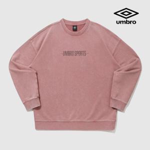 [엄브로] 워시드 니트 레터링 맨투맨 UQ121CFS23 RPK