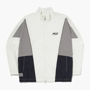 휠라바람막이 TQJ FS2JKG1102X-OWH 컬러 블럭 바람막이
