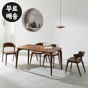 유즈 고무나무 원목 4인용 식탁세트 예쁜 부엌(1400)
