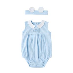 [밍크뮤]SC 선물(블루)프롯카쭈글이SET바디슈트(3537004002)신생아 백일돌 실내복 A