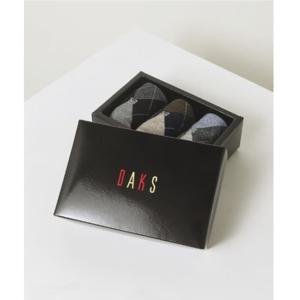 [닥스] 남성면혼방 아가일 체크 중목 3족세트 DBSS5E801BK