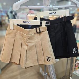 오후키즈 sh06 버클 주름 스커트 OHWH24S53