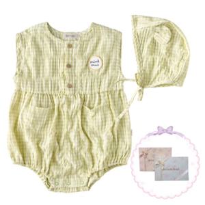 [밍크뮤HP]25년S S(GN)베베체크바디슈트 (35313-604-02)