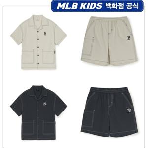 MLB키즈 베이직 아웃도어 스티치 우븐 셔츠 팬츠 셋업 (7AWSB0253000)