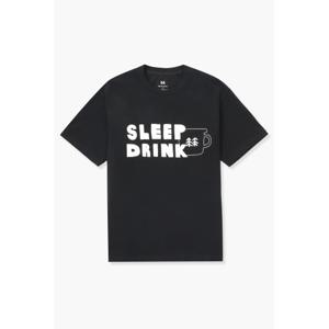 [코오롱스포츠] 남녀공용 그래픽 티셔츠 (SLEEP DRINK) JWTCM24801BLK
