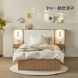 장인가구 밤비 호텔 통서랍 수납침대 SS+포켓+협탁2 (높이 230)