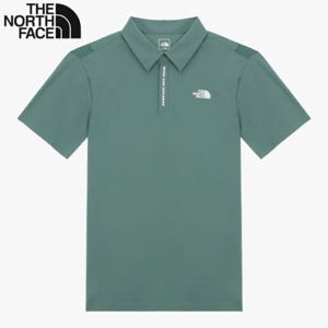 노스페이스 NT7PR01D 남성 쿨 냉감 아이스그린 반팔 폴로 티셔츠 KR