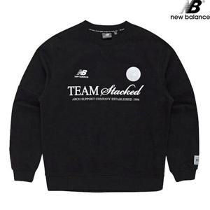 [뉴발란스] NBNCD22363-BK TEAM STACKED 맨투맨 남녀공용 긴팔티