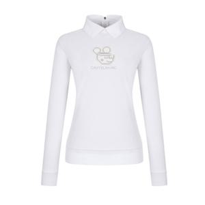 [까스텔바작]여성 캐릭터 자수 카라 티셔츠 BGESTL502WH