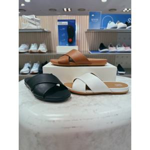 [FITFLOP][그라시에] FFSO5E231 25S S 레더 크로스 여성 슬라이드 3종택일건