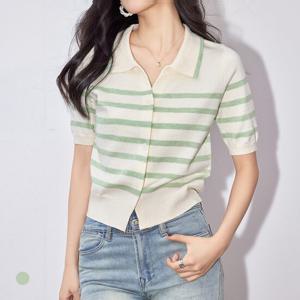 [카라]KARRA 민트라인반팔가디건_A5M0085