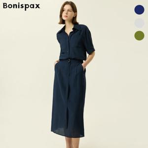 [보니스팍스] 페미닌룩 스프링 셔츠 앤 스커트 투피스 (XP3OP005M0)
