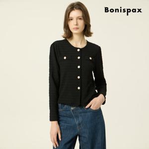 [보니스팍스] 금장 단추 라운드넥 가디건 (XP3KG001M0)