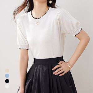 [카라]KARRA 퍼프플라워라인니트_A5M0145