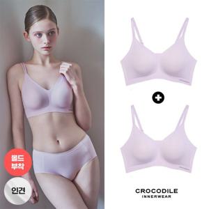 [크로커다일 이너웨어]라이크라 인견쉘론 몰드부착 더블스트랩 감탄브라 2종 CDWBR5N35_2