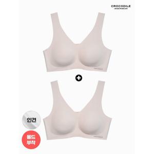 [크로커다일 이너웨어]라이크라 인견쉘론 몰드부착 V넥 감탄브라 2종 CDWBR5N27_2